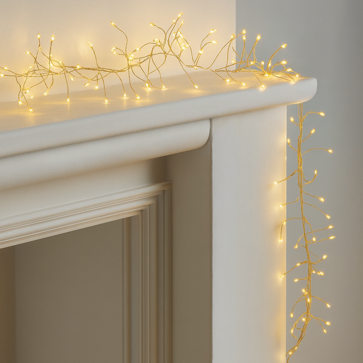 Cluster Twinkle Lights White Wire